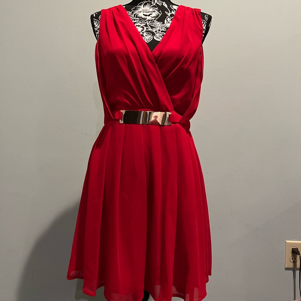 Chelsea & Violet flirty red dress